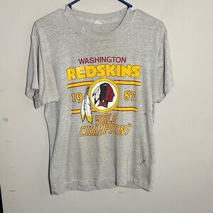 Screen Stars vintage Gray Washington Redskins 1987 World Champions T-Shirt